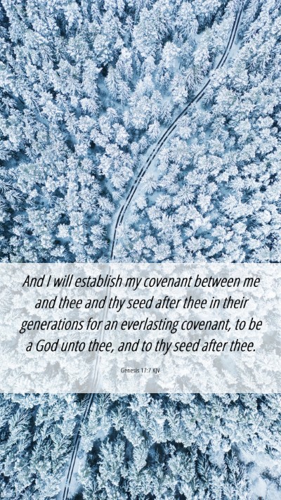 Picture 06 - Genesis 17:7 KJV Mobile Phone Wallpaper - And I will establish my covenant between me and - Mobile Bible Verse Wallpaper