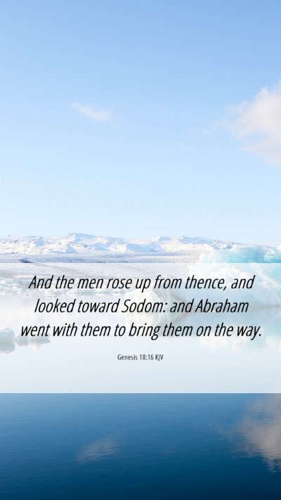 Picture 06 - Genesis 18:16 KJV Mobile Phone Wallpaper - And the men rose up from thence, and looked - Mobile Bible Verse Wallpaper