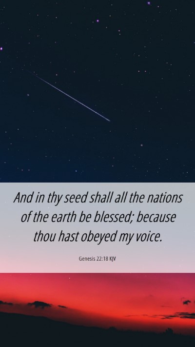 Picture 06 - Genesis 22:18 KJV Mobile Phone Wallpaper - And in thy seed shall all the nations of the - Mobile Bible Verse Wallpaper