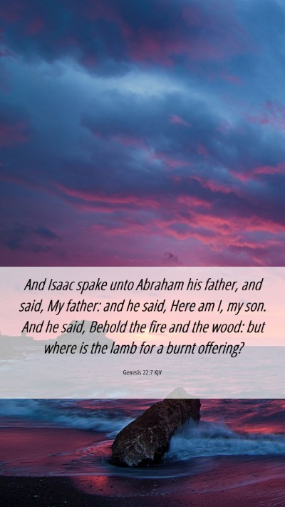 Picture 06 - Genesis 22:7 KJV Mobile Phone Wallpaper - And Isaac spake unto Abraham his father, and - Mobile Bible Verse Wallpaper
