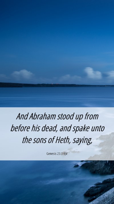 Picture 06 - Genesis 23:3 KJV Mobile Phone Wallpaper - And Abraham stood up from before his dead, and - Mobile Bible Verse Wallpaper