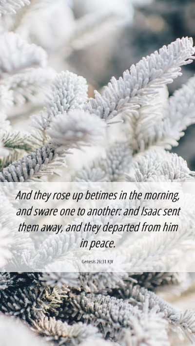 Picture 06 - Genesis 26:31 KJV Mobile Phone Wallpaper - And they rose up betimes in the morning, and - Mobile Bible Verse Wallpaper