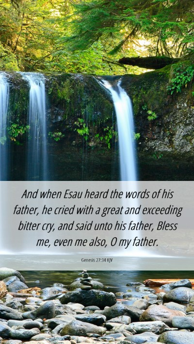 Picture 06 - Genesis 27:34 KJV Mobile Phone Wallpaper - And when Esau heard the words of his father, he - Mobile Bible Verse Wallpaper