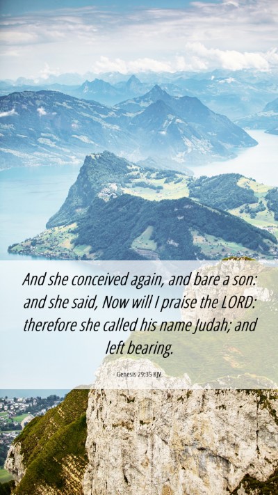 Picture 06 - Genesis 29:35 KJV Mobile Phone Wallpaper - And she conceived again, and bare a son: and she - Mobile Bible Verse Wallpaper