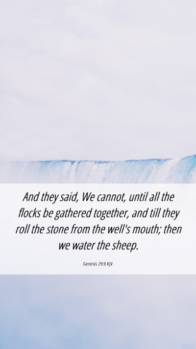 Picture 06 - Genesis 29:8 KJV Mobile Phone Wallpaper - And they said, We cannot, until all the flocks be - Mobile Bible Verse Wallpaper