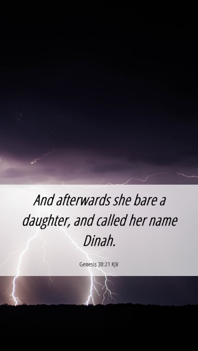 Picture 06 - Genesis 30:21 KJV Mobile Phone Wallpaper - And afterwards she bare a daughter, and called - Mobile Bible Verse Wallpaper