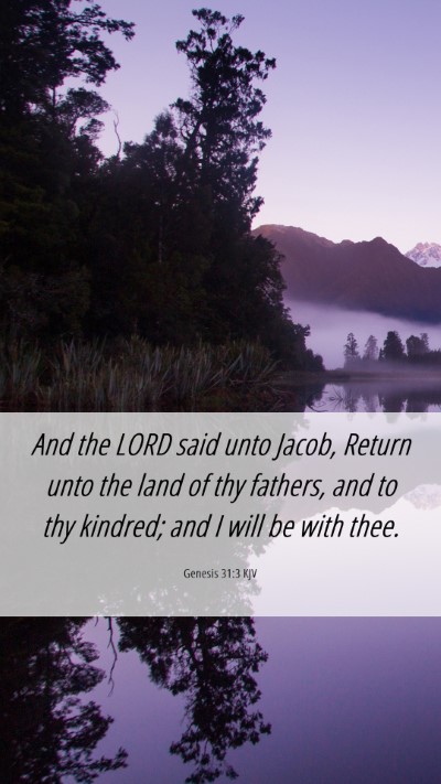 Picture 06 - Genesis 31:3 KJV Mobile Phone Wallpaper - And the LORD said unto Jacob, Return unto the - Mobile Bible Verse Wallpaper