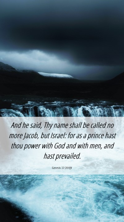 Picture 06 - Genesis 32:28 KJV Mobile Phone Wallpaper - And he said, Thy name shall be called no more - Mobile Bible Verse Wallpaper