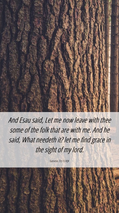 Picture 06 - Genesis 33:15 KJV Mobile Phone Wallpaper - And Esau said, Let me now leave with thee some of - Mobile Bible Verse Wallpaper