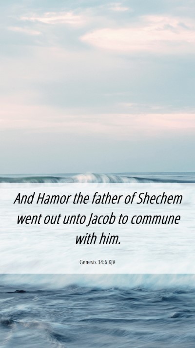 Picture 06 - Genesis 34:6 KJV Mobile Phone Wallpaper - And Hamor the father of Shechem went out unto - Mobile Bible Verse Wallpaper