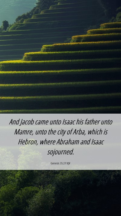 Picture 06 - Genesis 35:27 KJV Mobile Phone Wallpaper - And Jacob came unto Isaac his father unto Mamre, - Mobile Bible Verse Wallpaper
