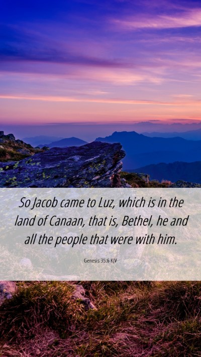 Picture 06 - Genesis 35:6 KJV Mobile Phone Wallpaper - So Jacob came to Luz, which is in the land of - Mobile Bible Verse Wallpaper