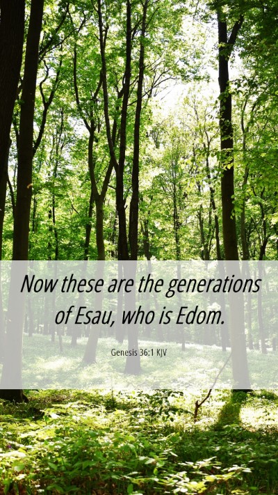 Picture 06 - Genesis 36:1 KJV Mobile Phone Wallpaper - Now these are the generations of Esau, who is - Mobile Bible Verse Wallpaper