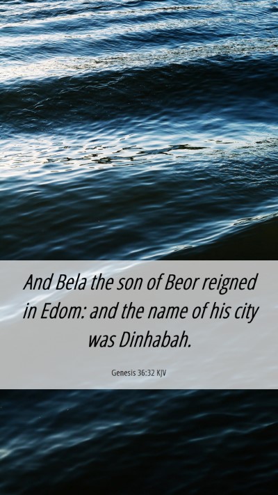 Picture 06 - Genesis 36:32 KJV Mobile Phone Wallpaper - And Bela the son of Beor reigned in Edom: and the - Mobile Bible Verse Wallpaper