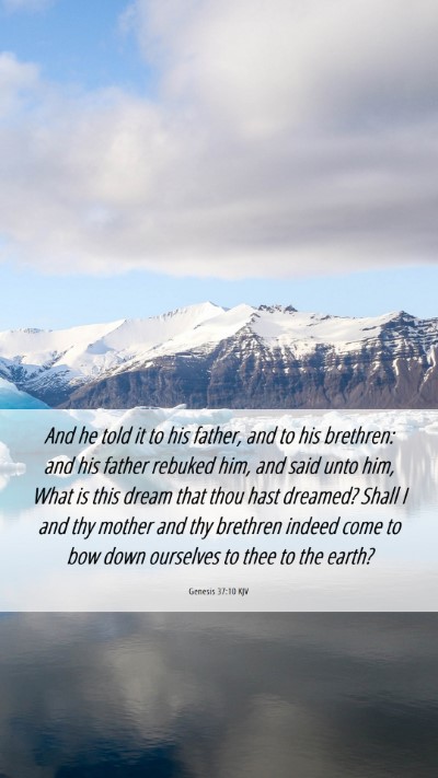Picture 06 - Genesis 37:10 KJV Mobile Phone Wallpaper - And he told it to his father, and to his - Mobile Bible Verse Wallpaper