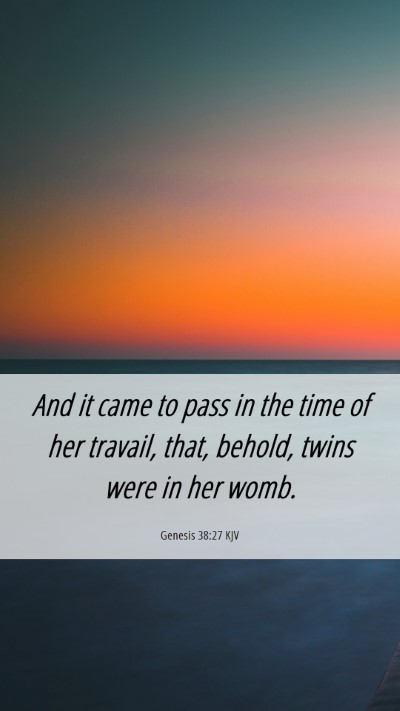 Picture 06 - Genesis 38:27 KJV Mobile Phone Wallpaper - And it came to pass in the time of her travail, - Mobile Bible Verse Wallpaper
