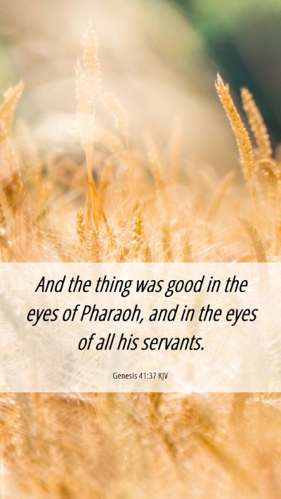 Picture 06 - Genesis 41:37 KJV Mobile Phone Wallpaper - And the thing was good in the eyes of Pharaoh, - Mobile Bible Verse Wallpaper