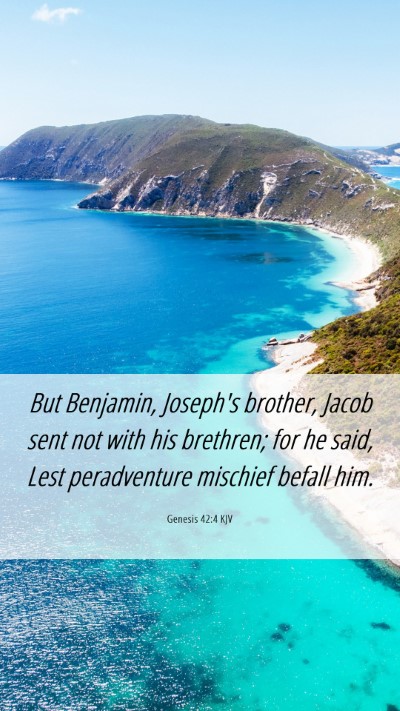 Picture 06 - Genesis 42:4 KJV Mobile Phone Wallpaper - But Benjamin, Joseph's brother, Jacob sent not - Mobile Bible Verse Wallpaper