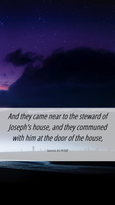 Picture 06 - Genesis 43:19 KJV Mobile Phone Wallpaper - And they came near to the steward of Joseph's - Mobile Bible Verse Wallpaper
