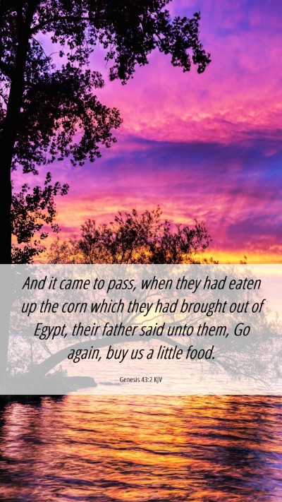 Picture 06 - Genesis 43:2 KJV Mobile Phone Wallpaper - And it came to pass, when they had eaten up the - Mobile Bible Verse Wallpaper
