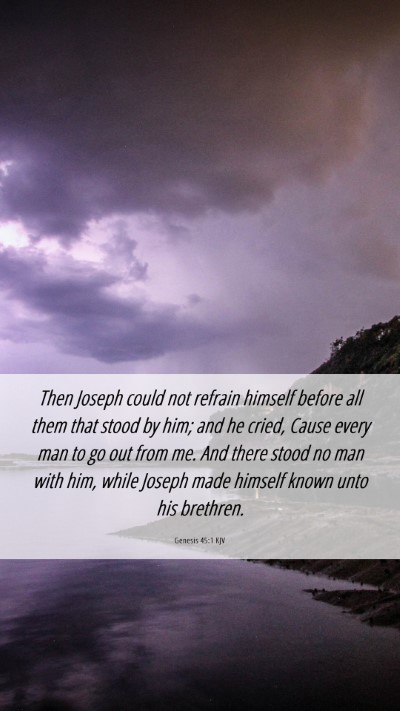 Picture 06 - Genesis 45:1 KJV Mobile Phone Wallpaper - Then Joseph could not refrain himself before all - Mobile Bible Verse Wallpaper