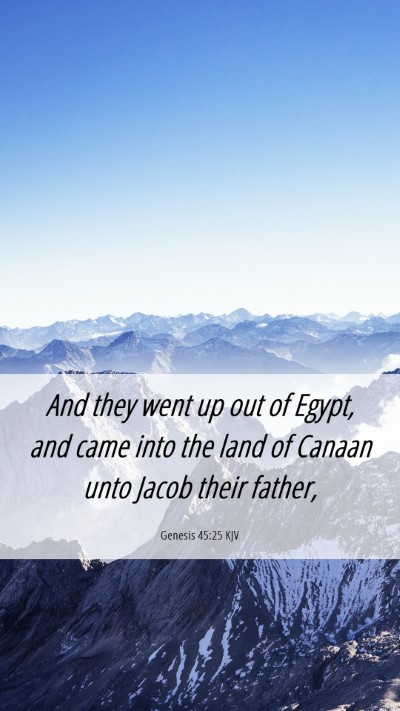 Picture 06 - Genesis 45:25 KJV Mobile Phone Wallpaper - And they went up out of Egypt, and came into the - Mobile Bible Verse Wallpaper