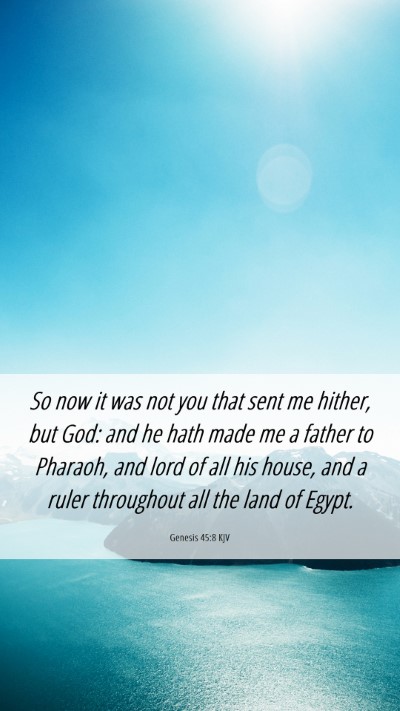 Picture 06 - Genesis 45:8 KJV Mobile Phone Wallpaper - So now it was not you that sent me hither, but - Mobile Bible Verse Wallpaper