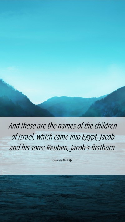 Picture 06 - Genesis 46:8 KJV Mobile Phone Wallpaper - And these are the names of the children of - Mobile Bible Verse Wallpaper
