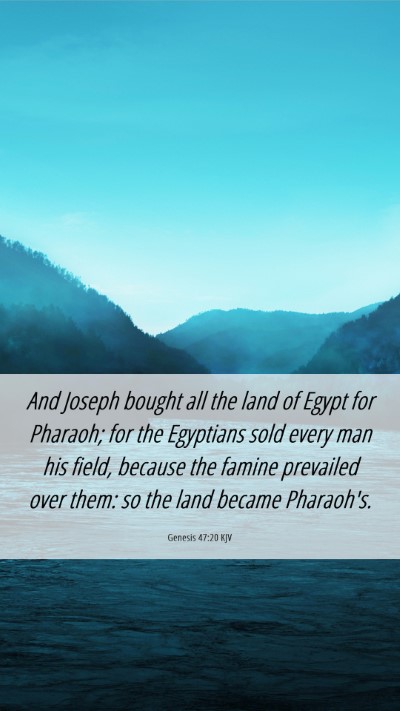 Picture 06 - Genesis 47:20 KJV Mobile Phone Wallpaper - And Joseph bought all the land of Egypt for - Mobile Bible Verse Wallpaper