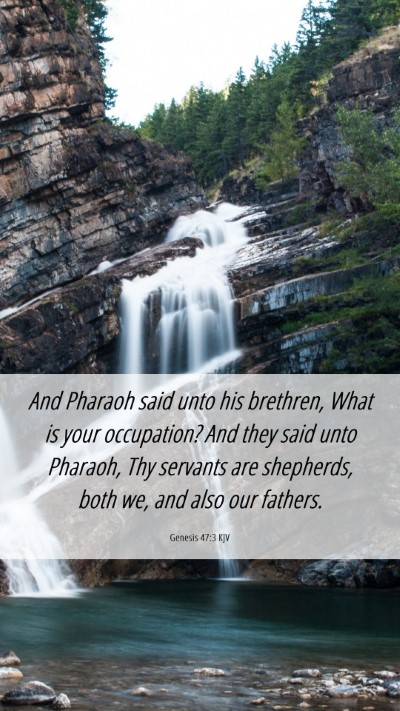 Picture 06 - Genesis 47:3 KJV Mobile Phone Wallpaper - And Pharaoh said unto his brethren, What is your - Mobile Bible Verse Wallpaper