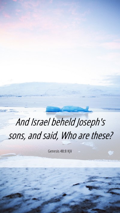 Picture 06 - Genesis 48:8 KJV Mobile Phone Wallpaper - And Israel beheld Joseph's sons, and said, Who - Mobile Bible Verse Wallpaper