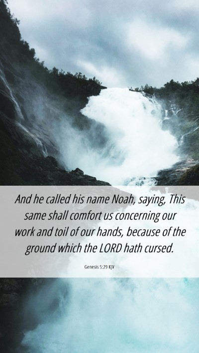 Picture 06 - Genesis 5:29 KJV Mobile Phone Wallpaper - And he called his name Noah, saying, This same - Mobile Bible Verse Wallpaper