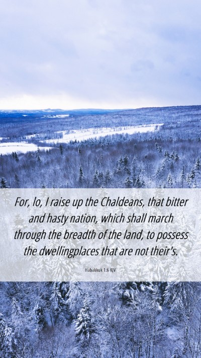 Picture 06 - Habakkuk 1:6 KJV Mobile Phone Wallpaper - For, lo, I raise up the Chaldeans, that bitter - Mobile Bible Verse Wallpaper