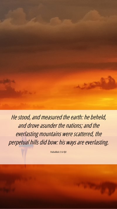 Picture 06 - Habakkuk 3:6 KJV Mobile Phone Wallpaper - He stood, and measured the earth: he beheld, and - Mobile Bible Verse Wallpaper