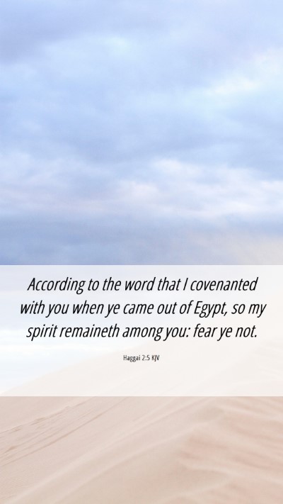 Picture 06 - Haggai 2:5 KJV Mobile Phone Wallpaper - According to the word that I covenanted with you - Mobile Bible Verse Wallpaper
