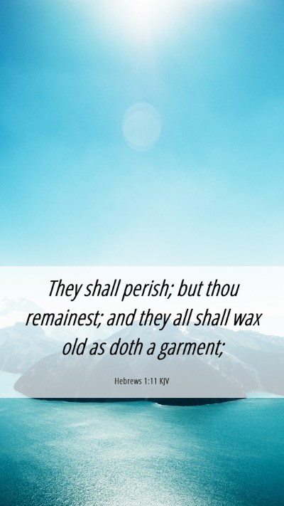Picture 06 - Hebrews 1:11 KJV Mobile Phone Wallpaper - They shall perish; but thou remainest; and they - Mobile Bible Verse Wallpaper