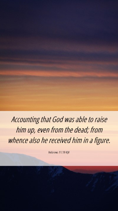 Picture 06 - Hebrews 11:19 KJV Mobile Phone Wallpaper - Accounting that God was able to raise him up, - Mobile Bible Verse Wallpaper