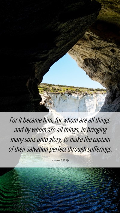 Picture 06 - Hebrews 2:10 KJV Mobile Phone Wallpaper - For it became him, for whom are all things, and - Mobile Bible Verse Wallpaper