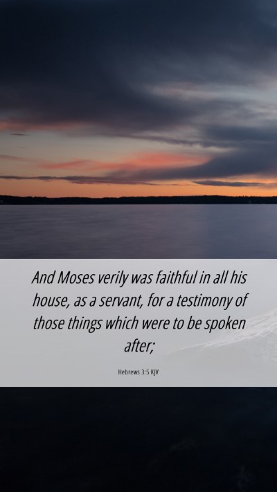 Picture 06 - Hebrews 3:5 KJV Mobile Phone Wallpaper - And Moses verily was faithful in all his house, - Mobile Bible Verse Wallpaper