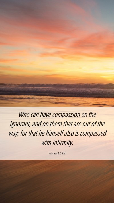 Picture 06 - Hebrews 5:2 KJV Mobile Phone Wallpaper - Who can have compassion on the ignorant, and on - Mobile Bible Verse Wallpaper