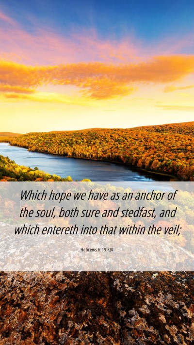 Picture 06 - Hebrews 6:19 KJV Mobile Phone Wallpaper - Which hope we have as an anchor of the soul, both - Mobile Bible Verse Wallpaper