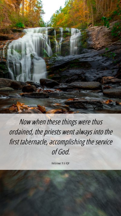 Picture 06 - Hebrews 9:6 KJV Mobile Phone Wallpaper - Now when these things were thus ordained, the - Mobile Bible Verse Wallpaper