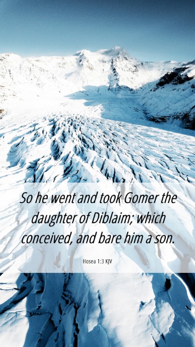 Picture 06 - Hosea 1:3 KJV Mobile Phone Wallpaper - So he went and took Gomer the daughter of - Mobile Bible Verse Wallpaper