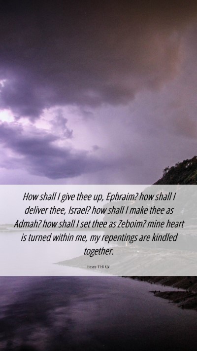 Picture 06 - Hosea 11:8 KJV Mobile Phone Wallpaper - How shall I give thee up, Ephraim? how shall I - Mobile Bible Verse Wallpaper
