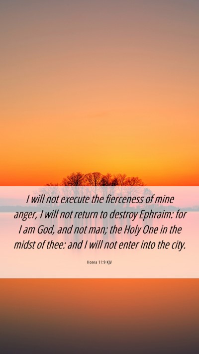 Picture 06 - Hosea 11:9 KJV Mobile Phone Wallpaper - I will not execute the fierceness of mine anger, - Mobile Bible Verse Wallpaper