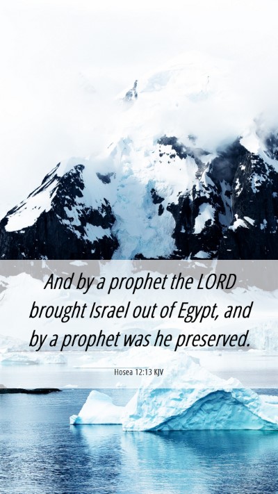 Picture 06 - Hosea 12:13 KJV Mobile Phone Wallpaper - And by a prophet the LORD brought Israel out of - Mobile Bible Verse Wallpaper