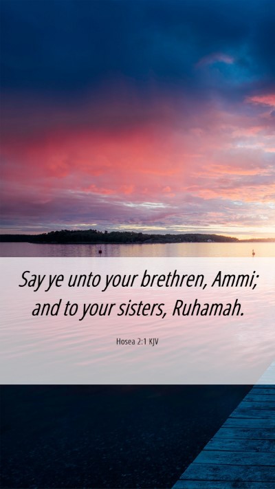 Picture 06 - Hosea 2:1 KJV Mobile Phone Wallpaper - Say ye unto your brethren, Ammi; and to your - Mobile Bible Verse Wallpaper