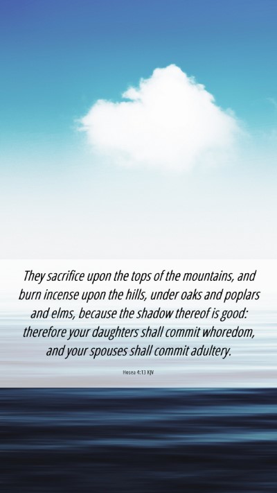 Picture 06 - Hosea 4:13 KJV Mobile Phone Wallpaper - They sacrifice upon the tops of the mountains, - Mobile Bible Verse Wallpaper