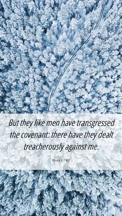 Picture 06 - Hosea 6:7 KJV Mobile Phone Wallpaper - But they like men have transgressed the covenant: - Mobile Bible Verse Wallpaper