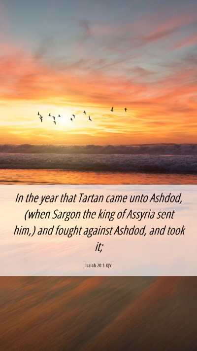 Picture 06 - Isaiah 20:1 KJV Mobile Phone Wallpaper - In the year that Tartan came unto Ashdod, (when - Mobile Bible Verse Wallpaper
